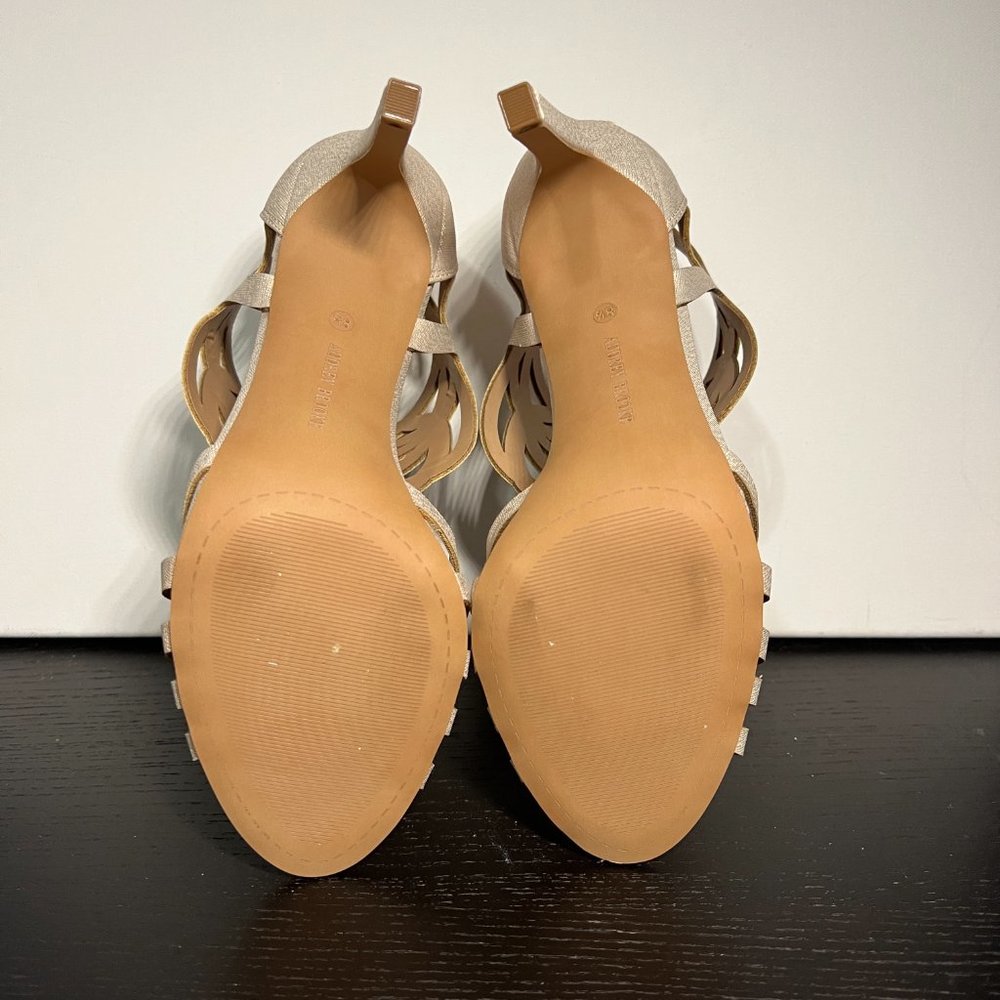 Pink Champagne Shimmery Gracie Heels - Picture 7 of 9